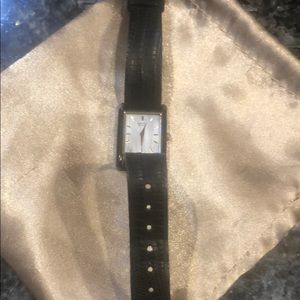 Seiko Swiss watch with leather band and mother of pearl